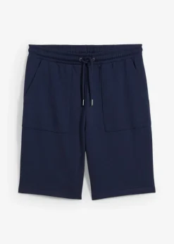 bonprix bonprix Shorts|Básicos>Pantalón corto de chándal con bolsillos Azul marino
