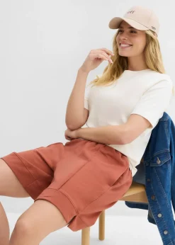 Mujer bonprix bonprix Pantalón corto de chándal de mezcla de algodón