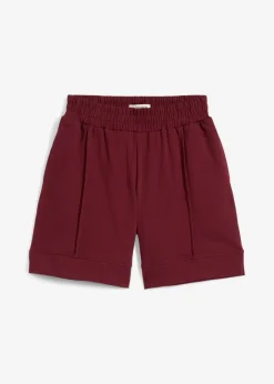 bonprix bonprix Shorts|Ropa Cómoda>Pantalón corto de chándal de mezcla de algodón rojo avellana