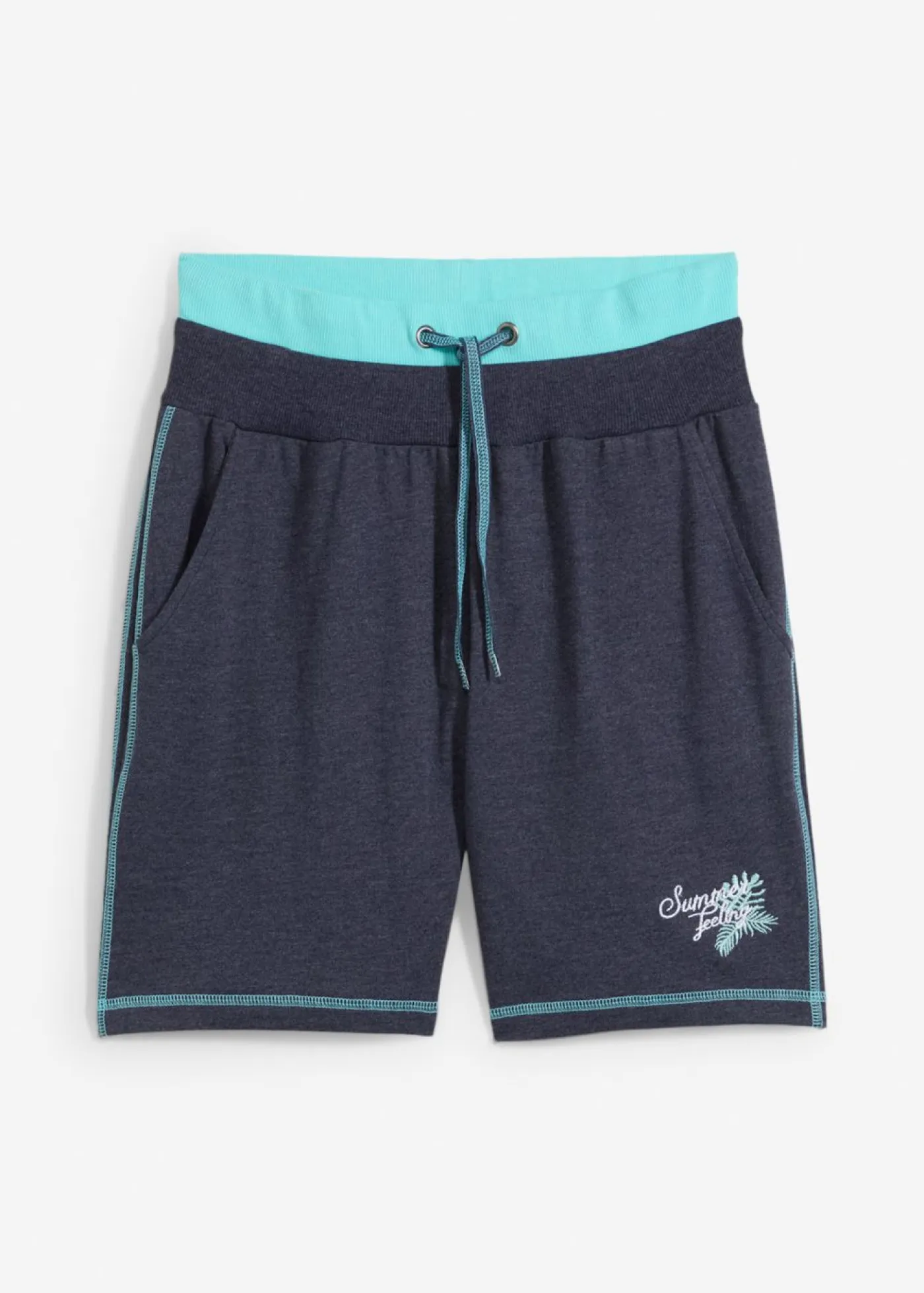 bonprix bonprix Conjuntos De Traje De Baño|Ropa De Playa>Pantalón corto de chándal de mezcla de algodón Azul oxford