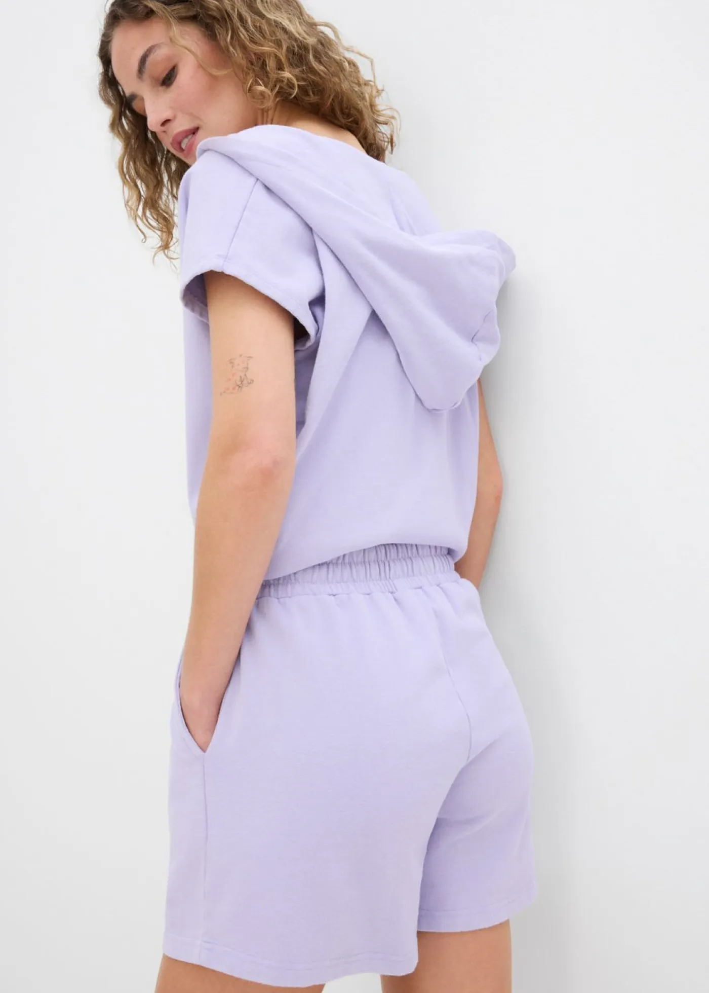 Mujer bonprix bonprix Pantalón corto de chándal de algodón puro