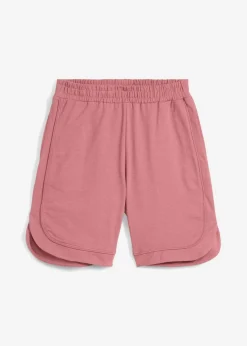 bonprix bonprix Shorts|Pantalones>Pantalón corto de chándal de mezcla de algodón con corte ancho baya suave jaspeado