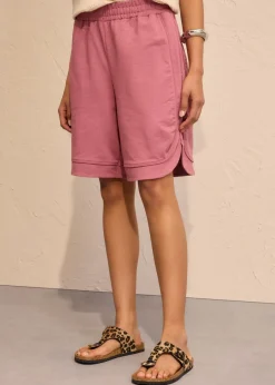 bonprix bonprix Shorts|Pantalones>Pantalón corto de chándal de mezcla de algodón con corte ancho baya suave jaspeado