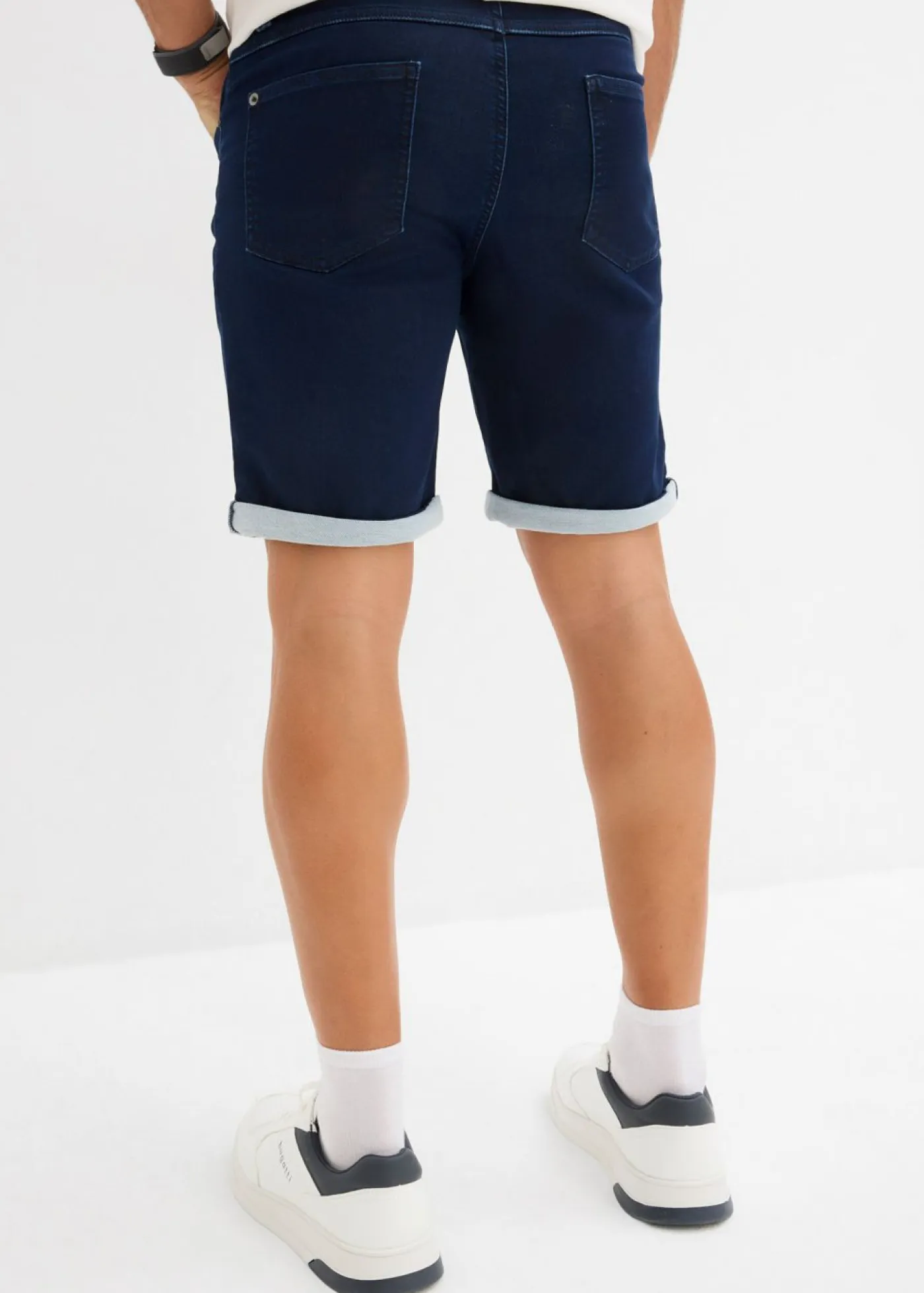 bonprix bonprix Shorts|Vaqueros>Pantalón corto de chándal, regular fit Azul oscuro denim