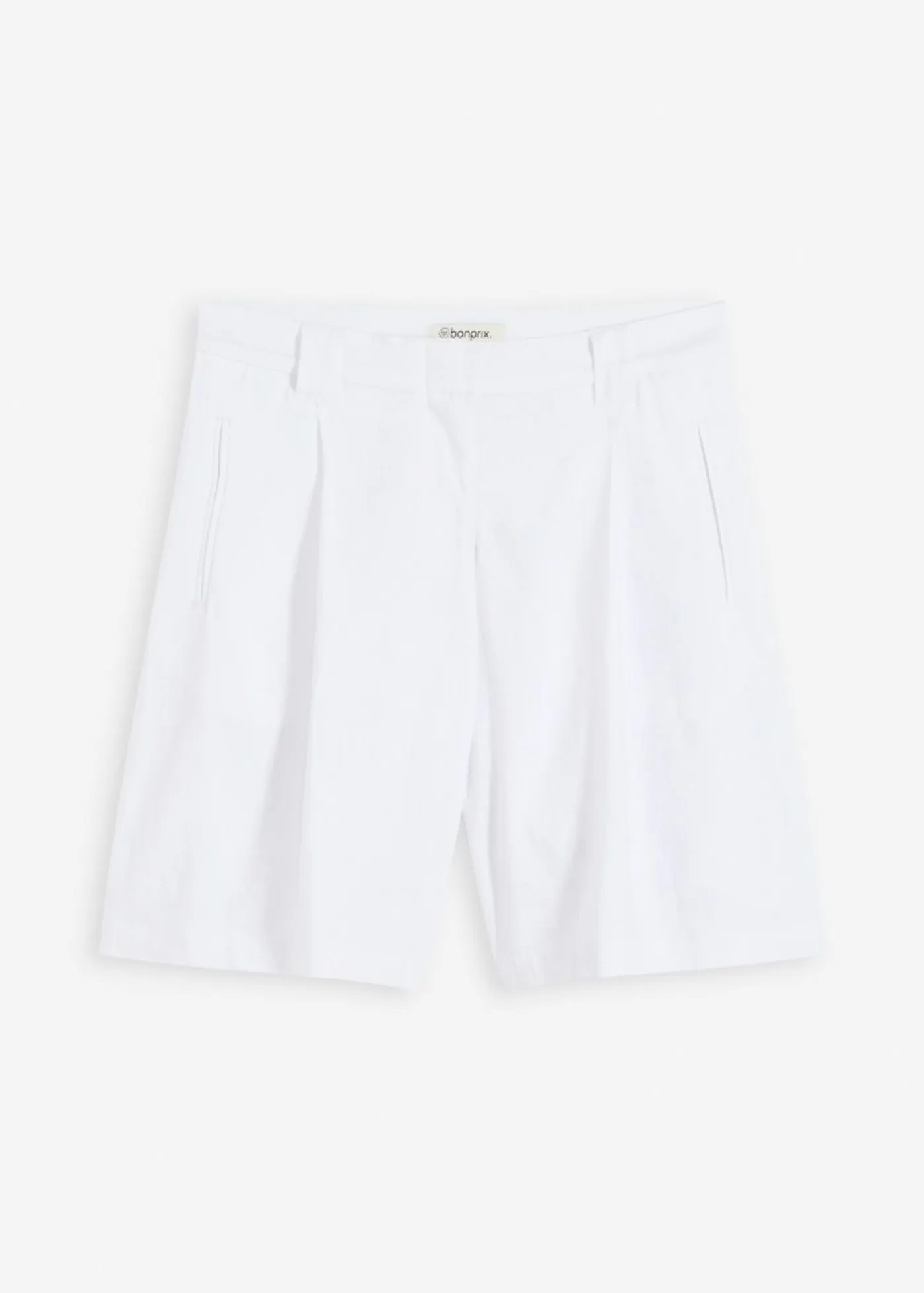 bonprix bonprix Shorts|Pantalones>Pantalón corto de mezcla de lino ligero Blanco