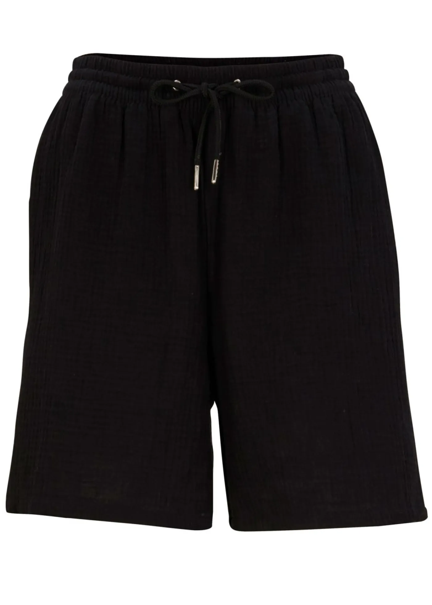 bonprix bonprix Shorts|Pantalones>Pantalón corto de muselina Negro