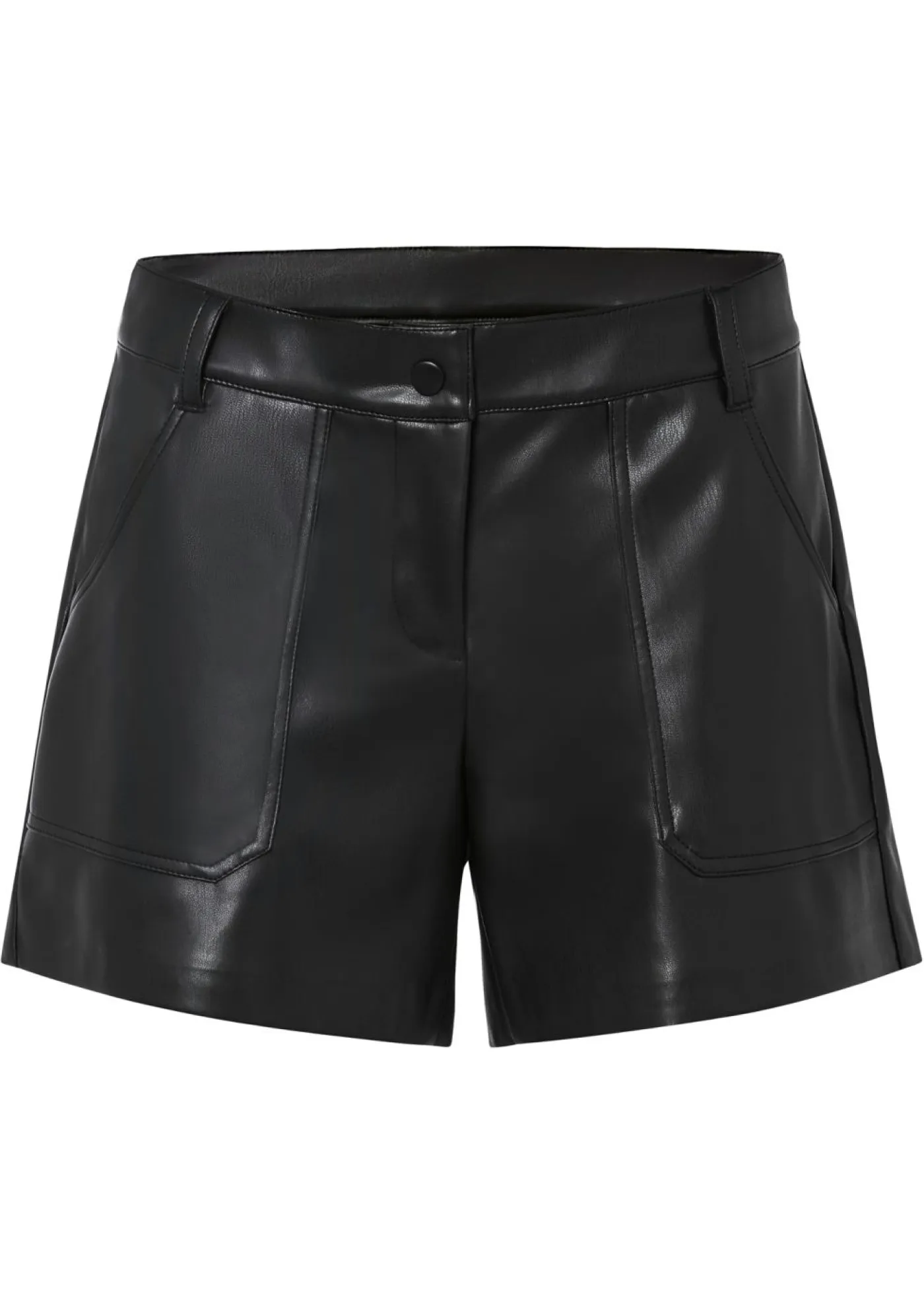 bonprix bonprix Shorts|Pantalones>Pantalón corto de piel sintética Negro