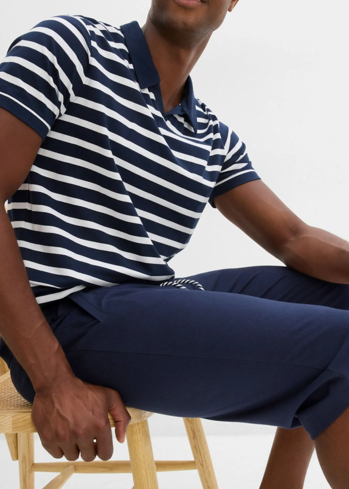 Hombre bonprix bonprix Pantalón corto de punto (2 unidades) de algodón orgánico puro