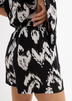 Mujer bonprix bonprix Pantalón corto de viscosa con cinturilla cómoda