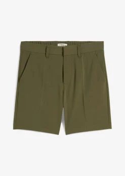 bonprix bonprix Shorts|Pantalones>Pantalón corto elegante con corte relajado Verde oliva oscuro