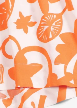 bonprix bonprix Shorts|Pantalones>Pantalón corto estampado de viscosa fluida blanco lana-mango