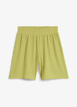 bonprix bonprix Conjuntos De Ropa|Shorts>Pantalón corto sin cierre de crepé pistacho mate