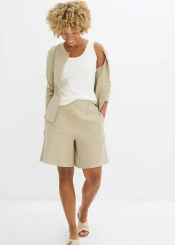 Mujer bonprix bonprix Pantalón corto sin cierre de algodón puro