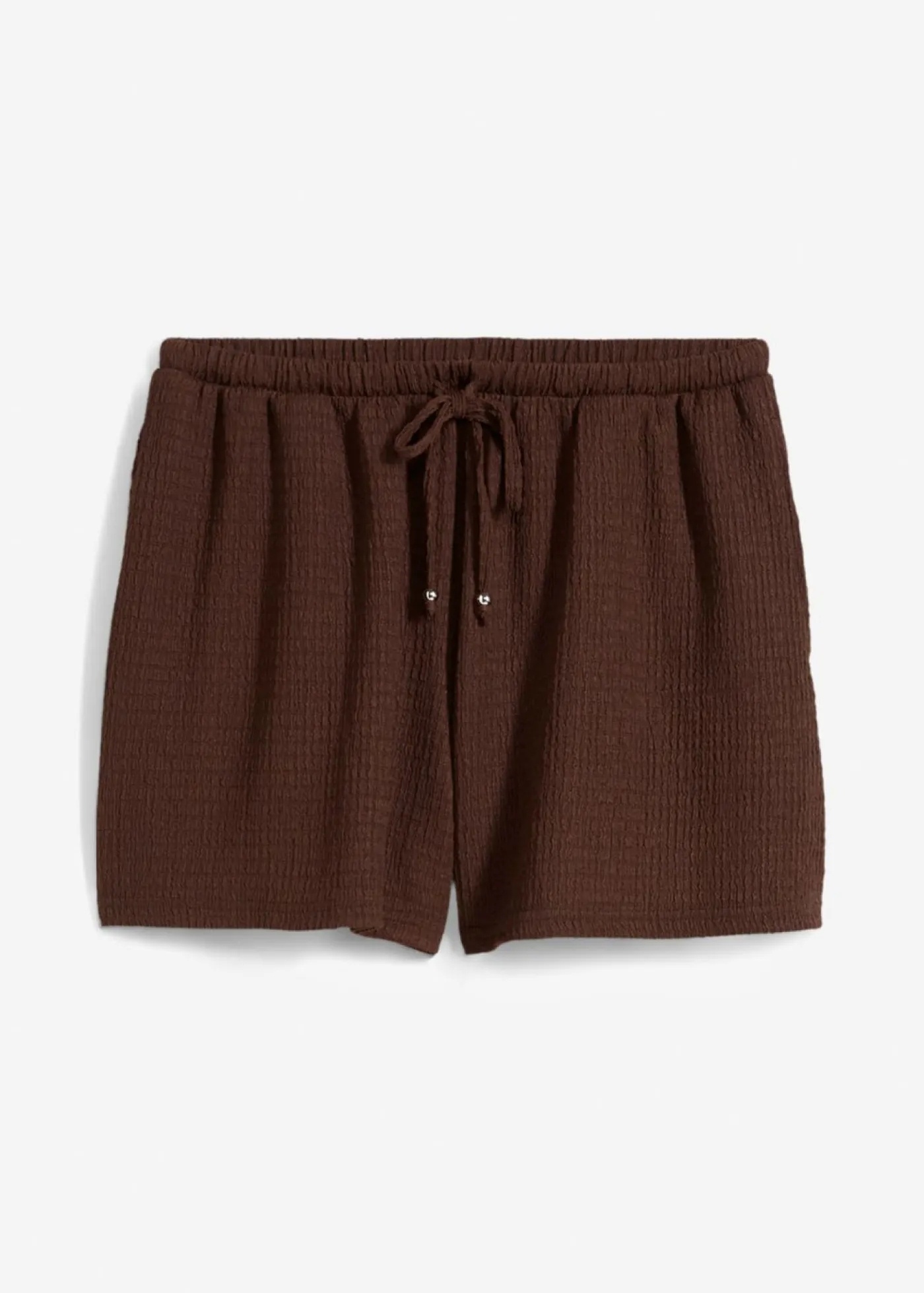 bonprix bonprix Shorts|Pantalones>Pantalón corto sin cierre de crepé estructurado Marrón tierra