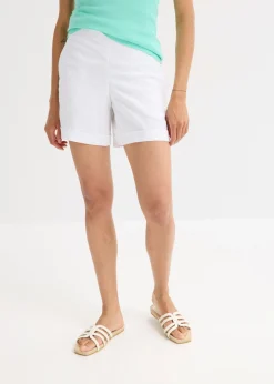 Mujer bonprix bonprix Pantalón corto sin cierre de mezcla de lino vaporoso