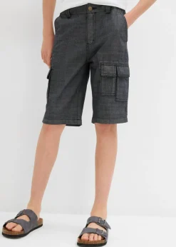 Niños bonprix bonprix Pantalón corto tipo cargo de chambray con corte regular