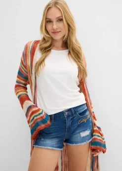 Mujer bonprix bonprix Pantalón corto vaquero con bordado