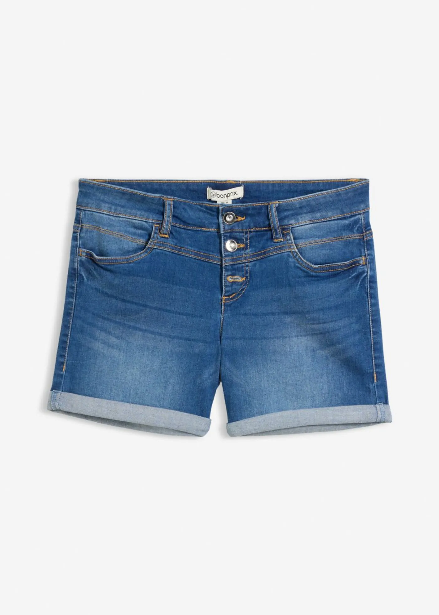 Mujer bonprix bonprix Pantalón corto vaquero con talle medio