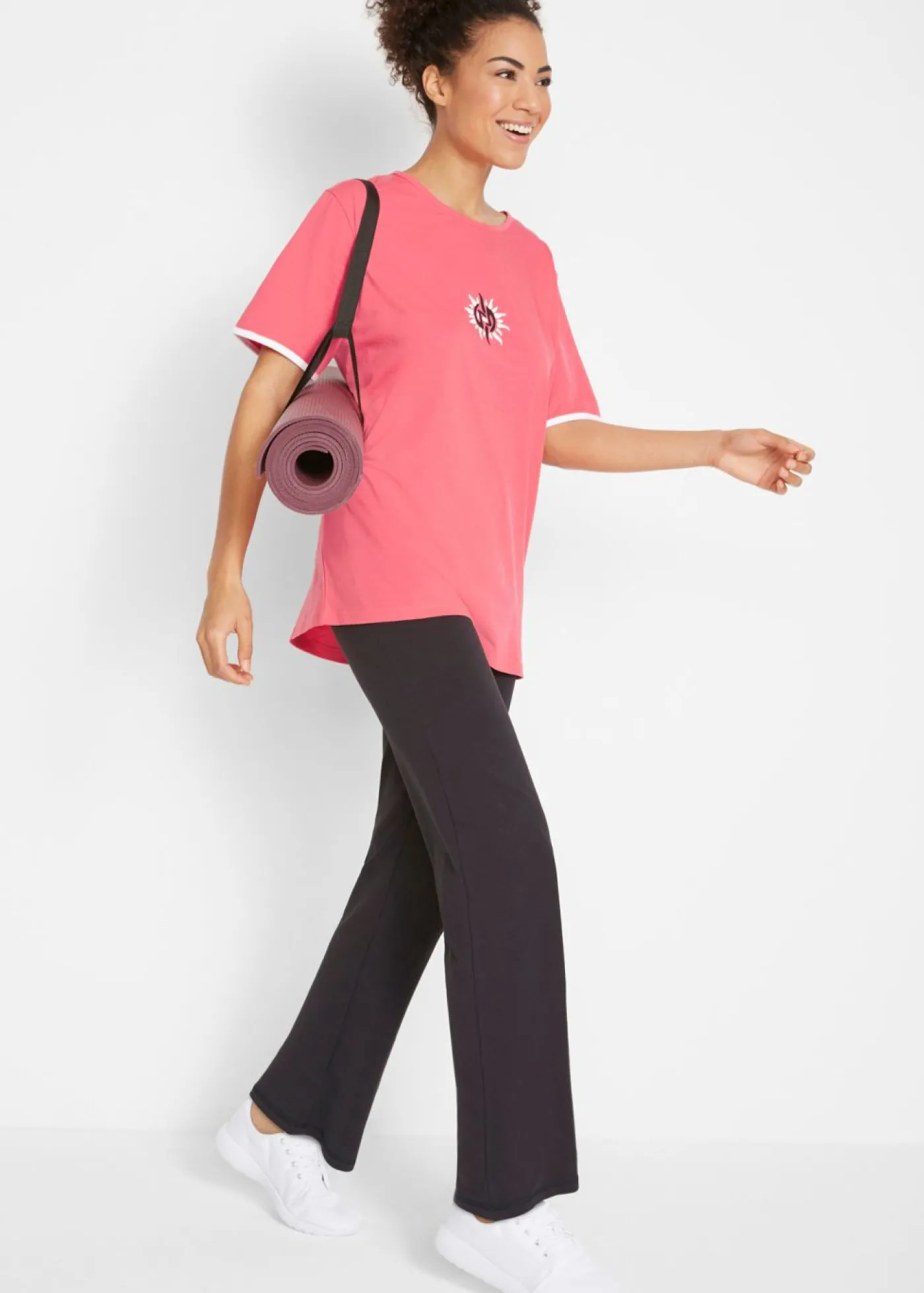 Mujer bonprix bonprix Pantalón de algodón acampanado