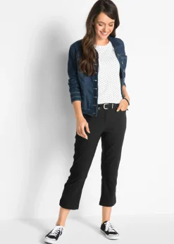 Mujer bonprix bonprix Pantalón de bengalina, largo 7/8, con cintura cómoda