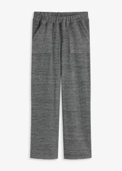 bonprix bonprix Homewear|Ropa Para Dormir>Pantalón de chenilla de suave gris jaspeado moteado