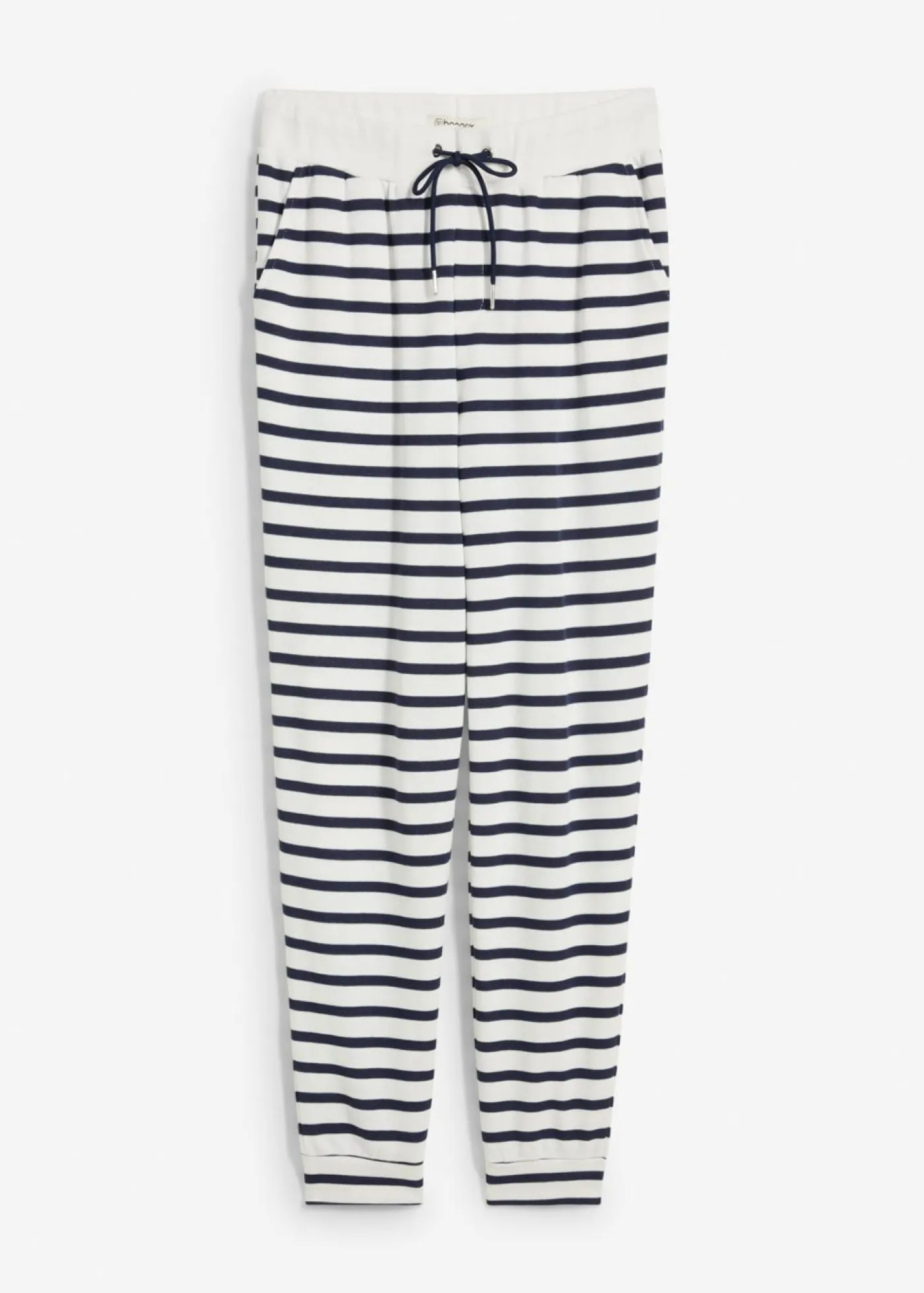 bonprix bonprix Básicos|Ropa Cómoda>Pantalón de chándal Blanco lana-azul marino con rayas