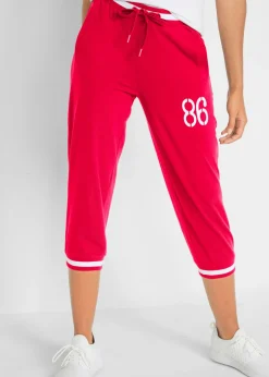 Mujer bonprix bonprix Pantalón de chándal 3/4 de mezcla de algodón