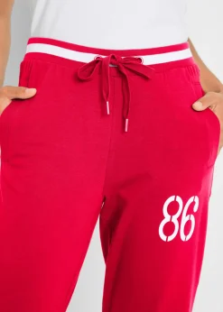 Mujer bonprix bonprix Pantalón de chándal 3/4 de mezcla de algodón