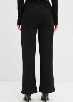 Mujer bonprix bonprix Pantalón de chándal ancho con cintura en contraste