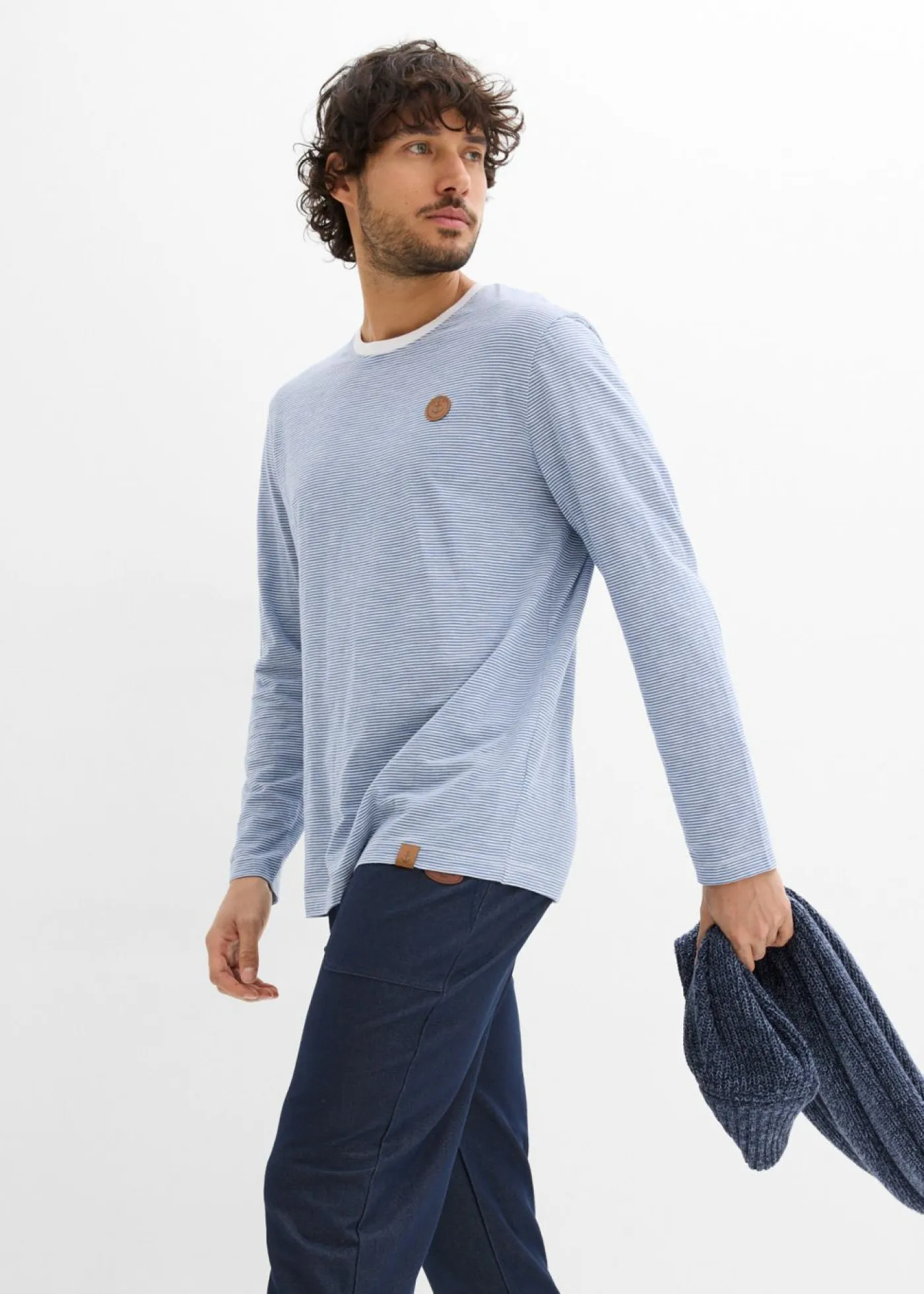 Hombre bonprix bonprix Pantalón de chándal con aspecto vaquero