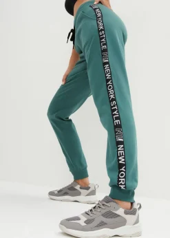 bonprix bonprix Ropa Cómoda|Pantalones>Pantalón de chándal con estampado verde mate