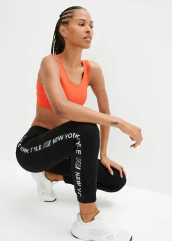 bonprix bonprix Ropa Cómoda|Pantalones>Pantalón de chándal con estampado Negro