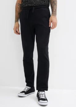 bonprix bonprix Básicos En Rebajas|Ropa Deportiva>Pantalón de chándal con interior suave y dobladillo recto Negro