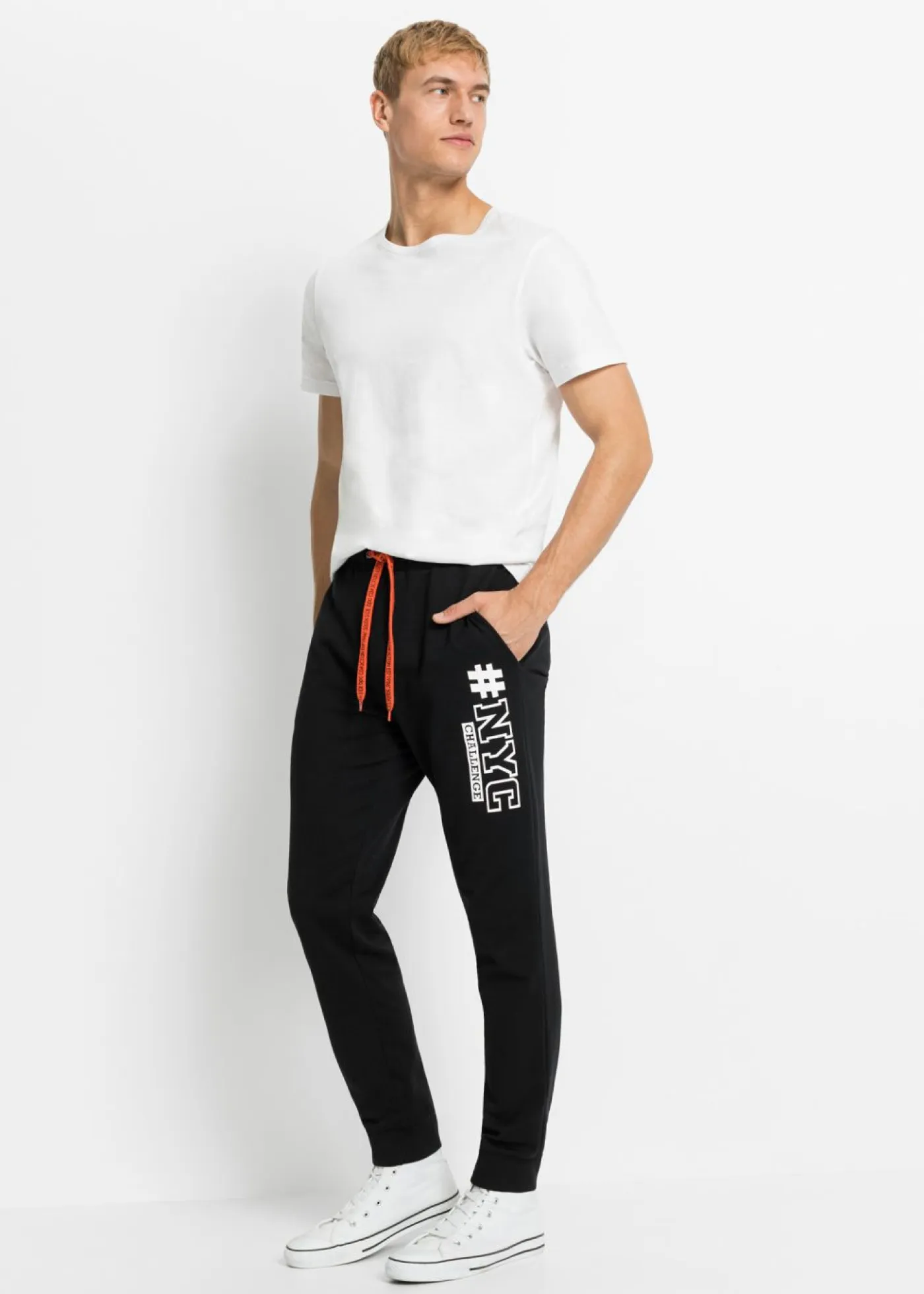 bonprix bonprix Ropa Deportiva|Pantalones>Pantalón de chándal con poliéster reciclado Negro