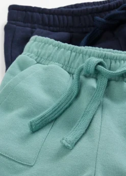 bonprix bonprix Packs|Pantalones>Pantalón de chándal de algodón orgánico puro (2 unidades) Azul marino-azul bondi