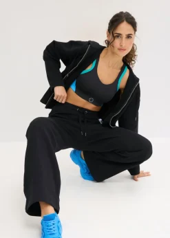 Mujer bonprix bonprix Pantalón de chándal de algodón orgánico puro con cintura alta