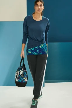 Mujer bonprix bonprix Pantalón de chándal de mezcla de algodón