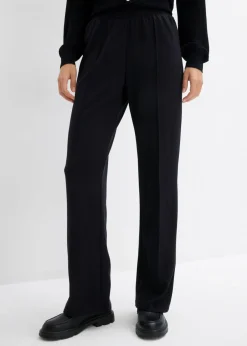 bonprix bonprix Ropa Cómoda|Pantalones>Pantalón de chándal de mezcla de viscosa suave Negro