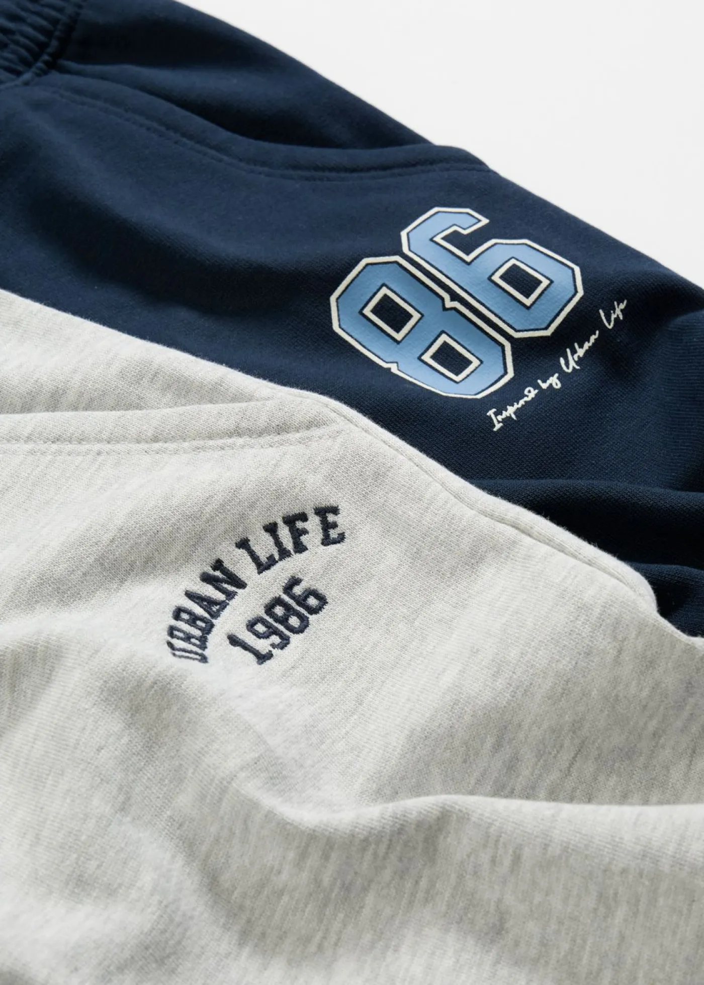 bonprix bonprix Ropa 2 A 9 Años·Vaqueros Y Pantalones|Ropa 2 A 9 Años·Multipack>Pantalón de chándal en suave mezcla de algodón (2 unidades) Azul marino+gris claro jaspeado