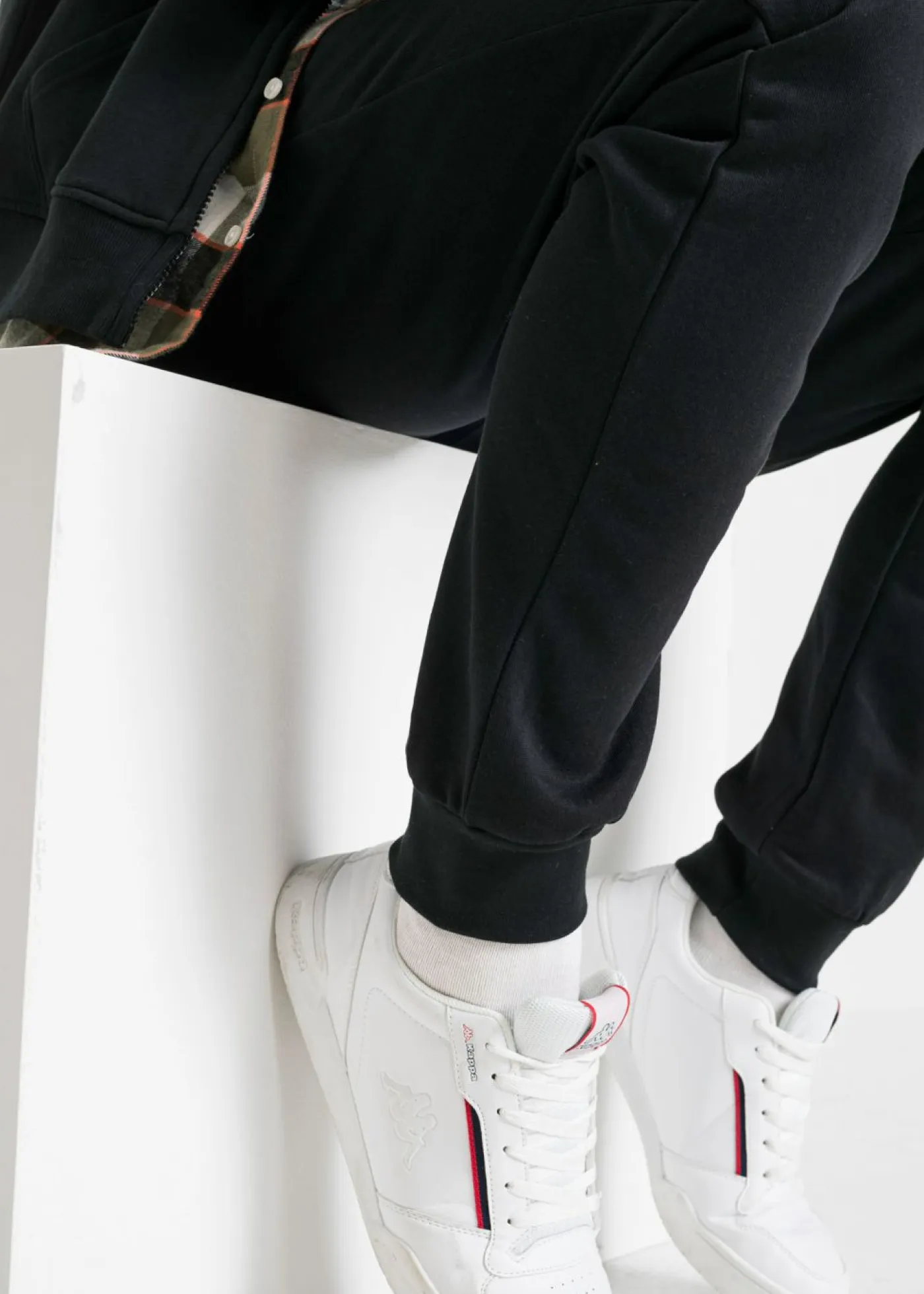 bonprix bonprix Básicos En Rebajas|Ropa Deportiva>Pantalón de chándal (2 unidades) Gris jaspeado+negro