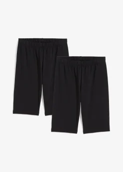 bonprix bonprix Ropa 9 A 16 Años·Packs De Ropa>Pantalón de ciclismo de mezcla de algodón ecológico orgánico (2 unidades) Negro