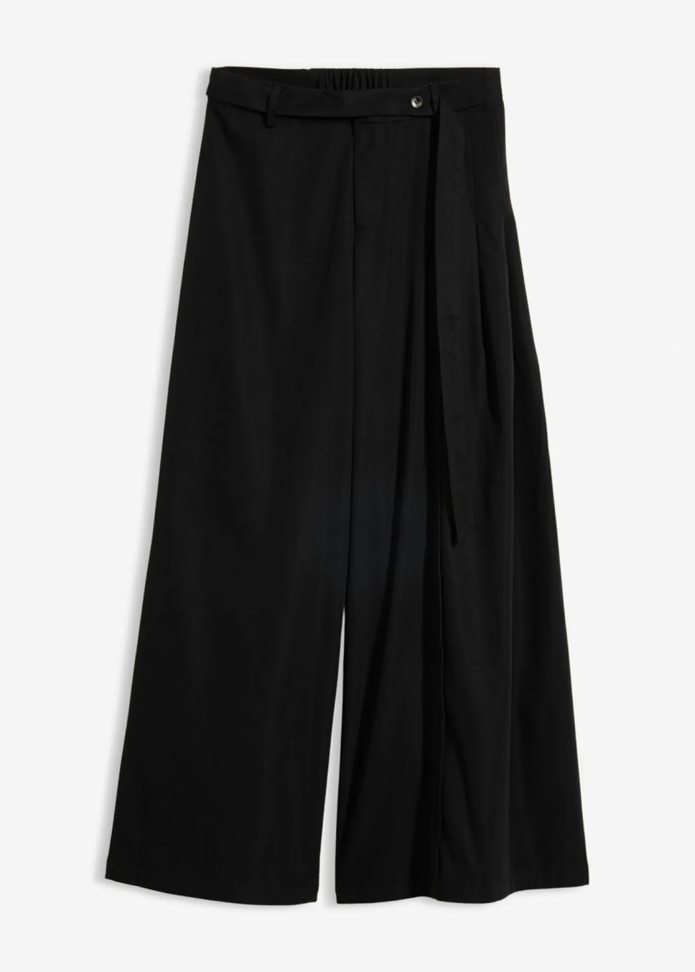 bonprix bonprix Esenciales|Pantalones>Pantalón de corte ancho con cintura cómoda Negro
