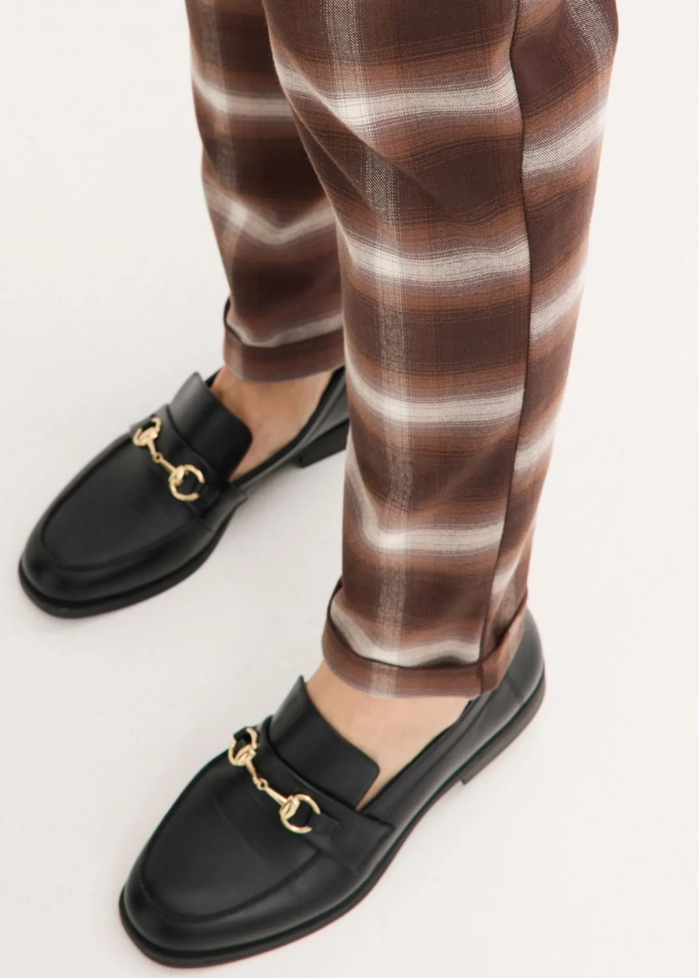 Mujer bonprix bonprix Pantalón de cuadros con dobladillos