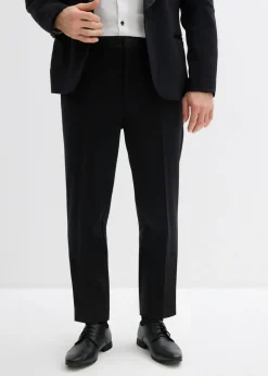 bonprix bonprix Trajes|Pantalones>Pantalón de esmoquin con contenido de elastano y corte ajustado Negro
