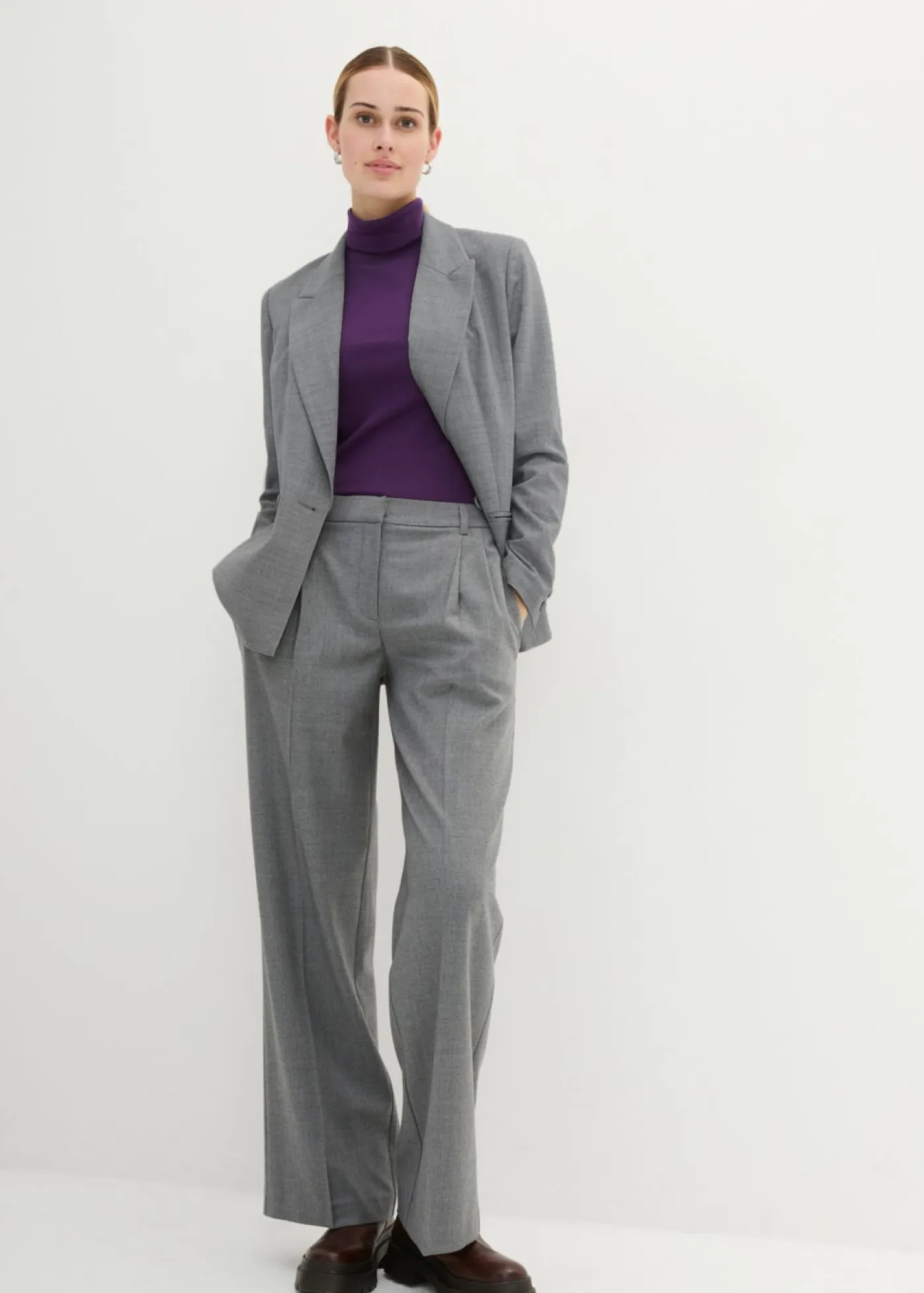 Mujer bonprix bonprix Pantalón de lana con pinzas