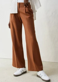 bonprix bonprix Premium|Pantalones>Pantalón de lana con pinzas marrón ladrillo