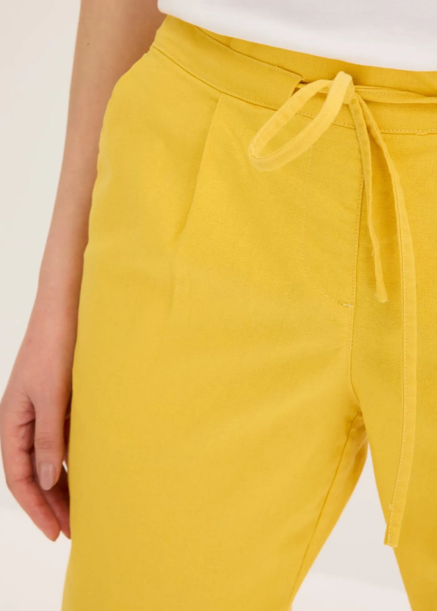 bonprix bonprix Pantalones|Novedades>Pantalón de lino curry limón