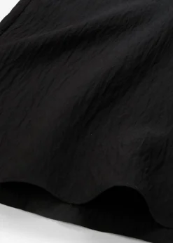 bonprix bonprix Conjuntos De Ropa|Esenciales>Pantalón de mezcla arrugada de viscosa con estructura Negro