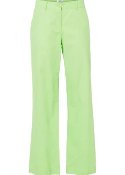 bonprix bonprix Pantalones>Pantalón de mezcla de lino y algodón Verde apio