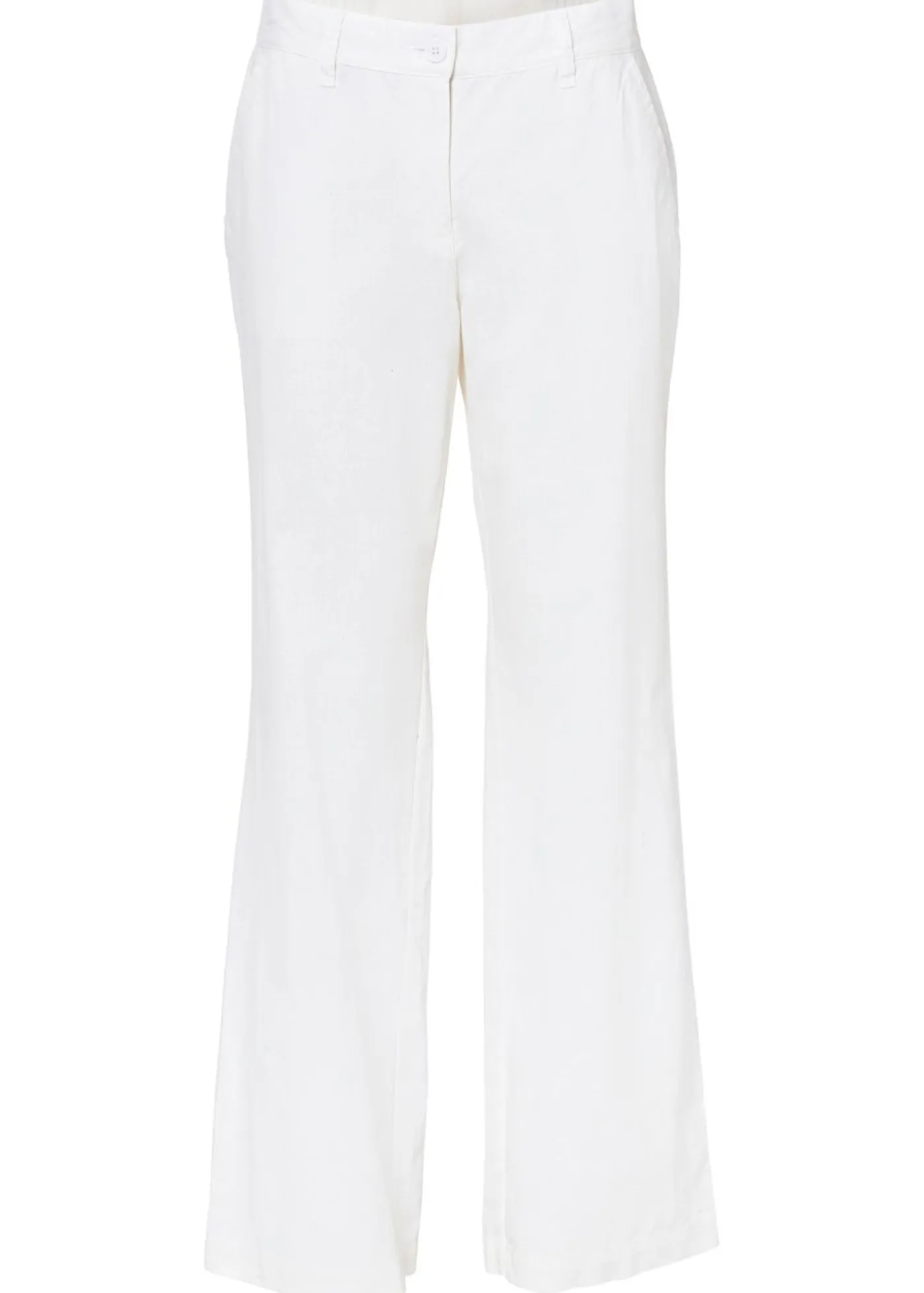 bonprix bonprix Pantalones>Pantalón de mezcla de lino y algodón Blanco